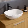 Keramické umyvadlo na desku bílé oválné velké lesklé 49 x Náhled obrázku produktu 2