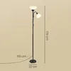 VASAGLE Deckenfluter Stehlampe mit Verstellbarer Leselampe Produktbild-Vorschau 8