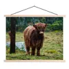 MuchoWow® Textilposter Schottischer Hochländer - Wald - Produktbild-Vorschau 1