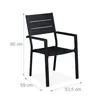 Lot de 2 chaises de jardin Relaxdays, dimensions : 90 x Voir les images du produit 4