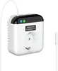 A white wireless thermostat plug with a black top, showing indicator lights and a socket. A white cable is plugged into the top, and a white temperature sensor probe extends from the right side. Produktbild-Vorschau