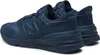 A pair of navy blue New Balance sneakers shown from the side and back. Produktbild-Vorschau