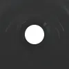 A close-up view of a black ceramic sink with a white circular drain opening in the center. Podgląd zdjęcia produktu