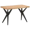 vidaXL Tavolo da pranzo 120x60x76 cm in legno massiccio di Anteprima dell’immagine prodotto 6