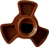 A brown plastic part with three arms radiating from a central hub. Produktbild-Vorschau