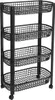 Étagère à roulettes à 4 niveaux 46,5x26x79 cm Voir les images du produit 2