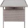 BELIANI Gartentisch mit Glasplatte Grau aus Polyrattan 145 Produktbild-Vorschau 6