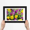 Bild 30x20 MDF-Rahmen, Wandkunst bunte Tulpen Produktbild-Vorschau 3