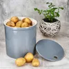 Oskar Vorratsdose L in Grau Kartoffeltopf mit Deckel Produktbild-Vorschau 3