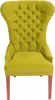 Klassischer Chesterfield Grün Stuhl Sessel Polster Textil Produktbild-Vorschau 1
