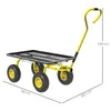 Outsunny Gartentransportwagen Handwagen 4 Räder 94L x 48,5B Produktbild-Vorschau 3