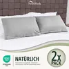 set di 2 copricuscini 100% cotone 40x60 cm grigio argento Anteprima dell’immagine prodotto 6
