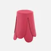 sweeek - 2er-Set stapelbare Hocker mit Kunstleder - Rosa Produktbild-Vorschau 2