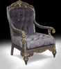 Chesterfield Sessel Weiß Couch 1 Sitzer Holz Textil Couchen Produktbild-Vorschau 3