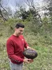 Ballon de rugby vintage avec support de présentation en Voir les images du produit 4