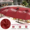 COSTWAY Parasol double 370x200 cm avec pied, parasol de Voir les images du produit 6