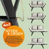 CASARIA® Banc de Jardin Noir/Blanc polyrotin Fonction Voir les images du produit 4