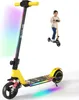 Elektroscooter S5 Gelb Für Kinder mit bunten LED-Lichtern Produktbild-Vorschau 1