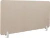 BELIANI Schreibtisch Trennwand Beige Stoff PET Kunststoff Produktbild-Vorschau 1