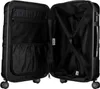 An open black suitcase, showing its interior. Produktbild-Vorschau