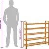 vidaXL Schuhregal mit 5 Etagen 100x27x100 cm Massivholz Produktbild-Vorschau 6