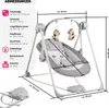 tectake® Babyschaukel Dogs klappbar, TrueSpeed-Technologie Produktbild-Vorschau 5