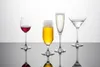 Four different types of drink glasses are displayed on a reflective surface against a white background. Anteprima dell’immagine prodotto