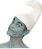 A person wearing blue face paint and a white hat, styled as a cartoon character. Produktbild-Vorschau