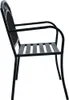 vidaXL Gartenbank 125 cm Schwarz Stahl Produktbild-Vorschau 2