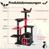 A diagram showing the dimensions of a cat tree. Produktbild-Vorschau