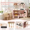 COSTWAY Cucina per bambini, cucina giocattolo in legno con Anteprima dell’immagine prodotto 6