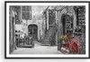 Gerahmtes Poster - Schwarzer Rahmen - Rot Fahrrad Allee - Produktbild-Vorschau 1