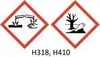 Two hazard pictograms and hazard statements. Produktbild-Vorschau