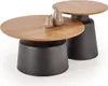 Set de 2 tables basses MALOMI chêne naturel/noir Voir les images du produit 1
