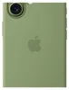 A close-up view of the back of a light green iPhone case with the Apple logo embossed in the center. Anteprima dell’immagine prodotto