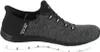 Side view of a black and gray Skechers slip-on sneaker. Produktbild-Vorschau