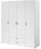 Armoire Parisot Daily, 4 portes, blanche, 160 x 185 cm Voir les images du produit 9