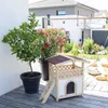 Katzenhaus KERBL Tyrol Alpin Outdoor 77x59x88 cm natur Produktbild-Vorschau 10
