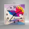 Wanduhr - Quadrat - Glasuhr - Schmetterling Illustration Produktbild-Vorschau 3
