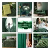 A collage of images showcasing green home decor items, including curtains, bedding, and living room furniture, with a motivational quote about home inspiration. Produktbild-Vorschau