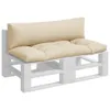 vidaXL Cuscino Pallet 2 pezzi Tessuto beige Anteprima dell’immagine prodotto 3