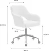 Sedia da ufficio bouclé con rotelle, Bianco Anteprima dell’immagine prodotto 6