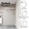 Paroi de Douche 120x200 cm - Cadre et Bras Aluminium NOIR Voir les images du produit 11