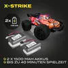 A remote-controlled car with two batteries shown in front of it, with text overlays describing its features. Anteprima dell’immagine prodotto