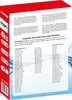 The image shows the side of a product box for vacuum cleaner bags, with text and diagrams. Anteprima dell’immagine prodotto