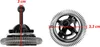 Two views of a milk frother whisk attachment, with dimensions indicated. Produktbild-Vorschau