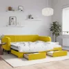 vidaXL Tagesbett Ausziehbar mit Schubladen Gelb 100x200 cm Produktbild-Vorschau 2