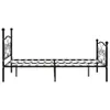 vidaXL Bettgestell mit Lattenrost Schwarz Metall 120 × 200 Produktbild-Vorschau 5