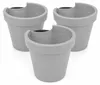 Vaso da fiori Benza con tubo di scolo, grigio chiaro – Set Anteprima dell’immagine prodotto 5
