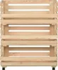 vidaXL Vozík na zeleninu 77x30x80 cm borovicový masiv Náhled obrázku produktu 2